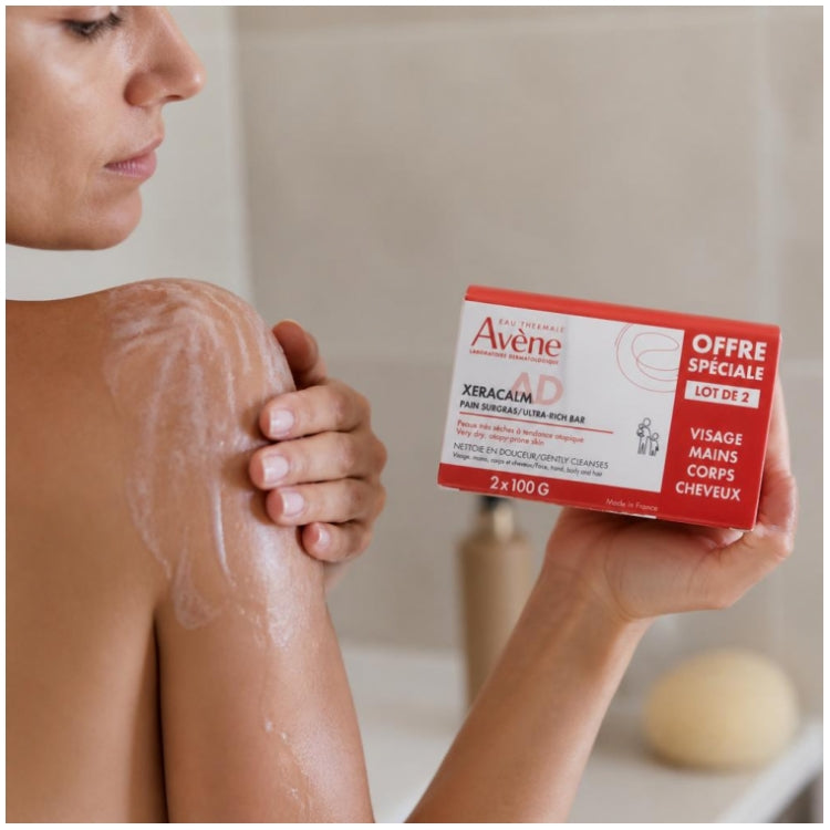 Avène Xeracalm A.D Pain nettoyant surgras 100g x2
