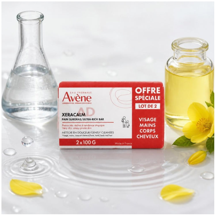 Avène Xeracalm A.D Pain nettoyant surgras 100g x2