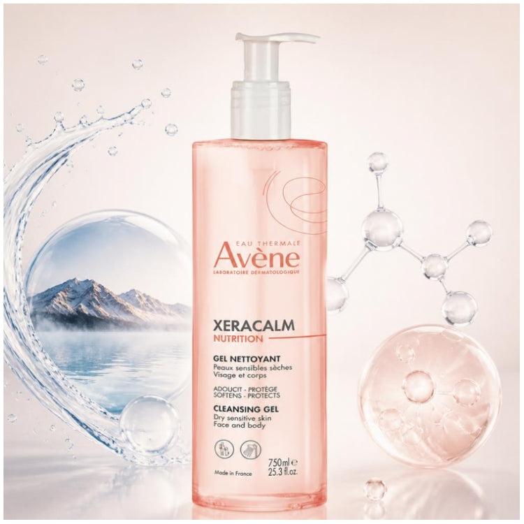 Avène Xeracalm Nutrition Cleansing Gel 750ml (25.36fl oz)