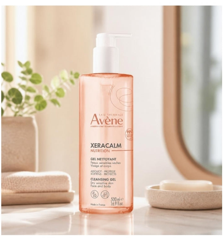 Avène Xeracalm Nutrition جل تنظيف سائل مغذٍ للبشرة الحساسة والجافة 500ml