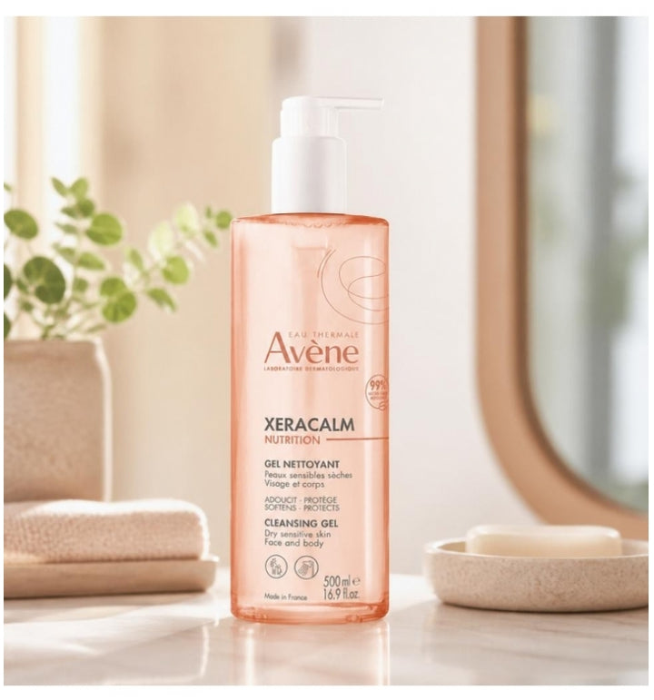 Avène Xeracalm Nutrition جل تنظيف سائل مغذٍ للبشرة الحساسة والجافة 500ml