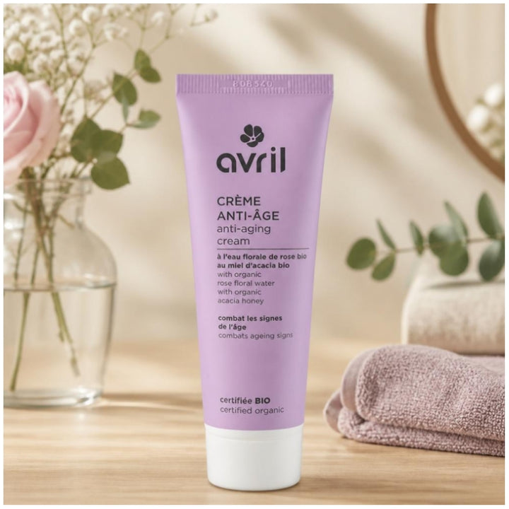 Avril كريم مضاد لعلامات التقدم في السن بماء الورد وعسل الأكاسيا العضوي 40ml