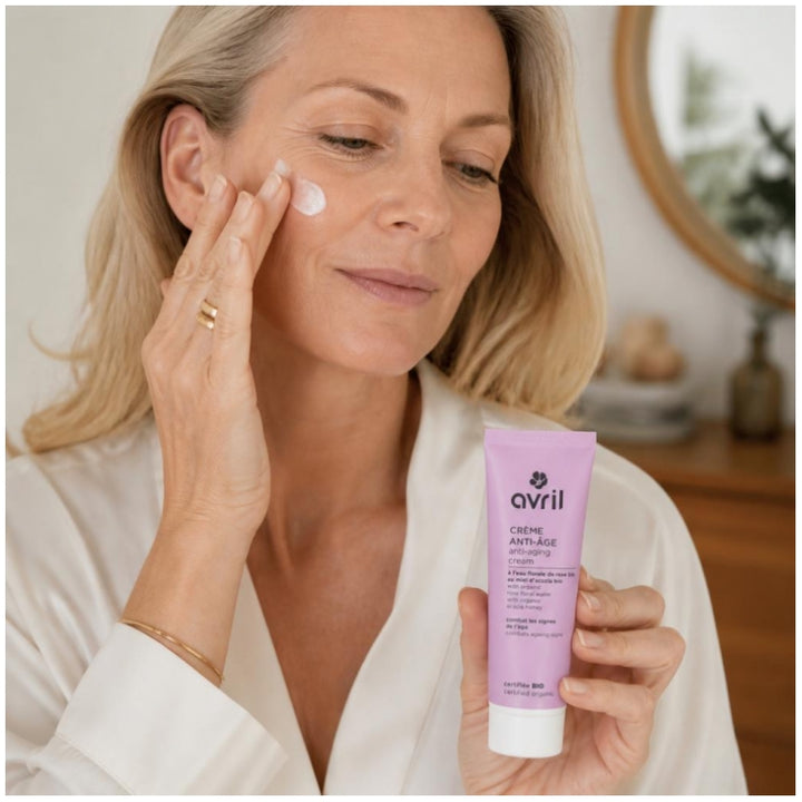 Avril كريم مضاد لعلامات التقدم في السن بماء الورد وعسل الأكاسيا العضوي 40ml
