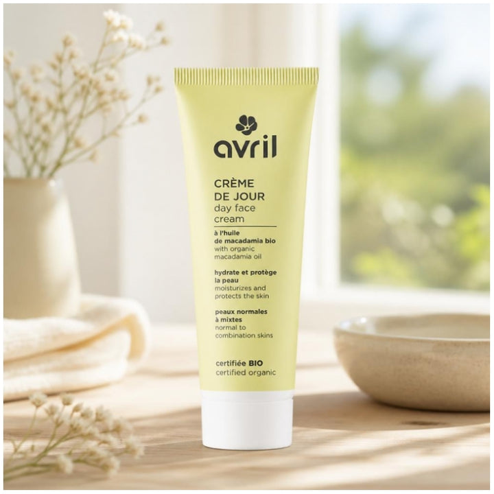 Avril Organic كريم نهاري بزيت المكاديميا للبشرة العادية إلى المختلطة 50ml