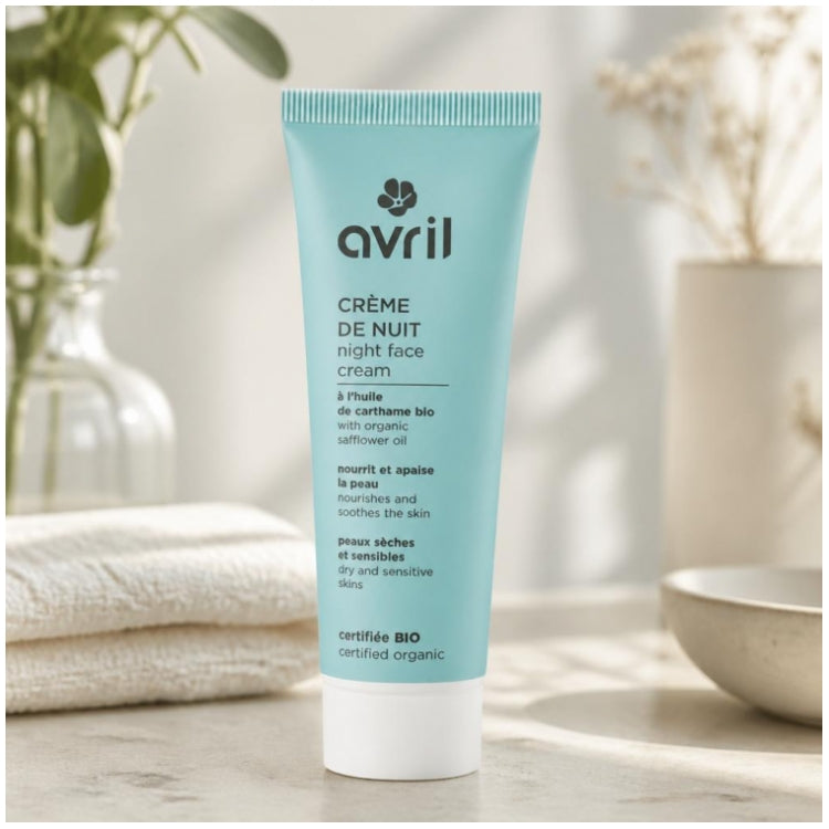 Avril كريم ليلي للوجه بالعصفر العضوي 50ml