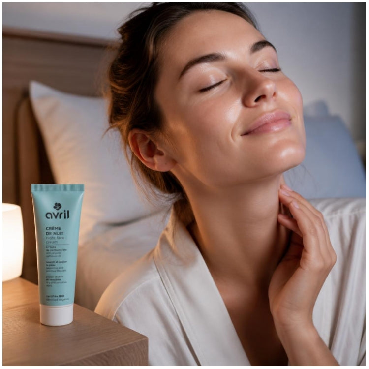 Avril كريم ليلي للوجه بالعصفر العضوي 50ml