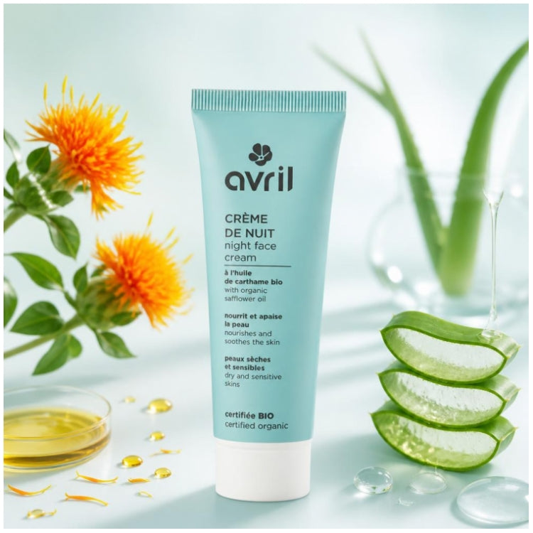 Avril كريم ليلي للوجه بالعصفر العضوي 50ml