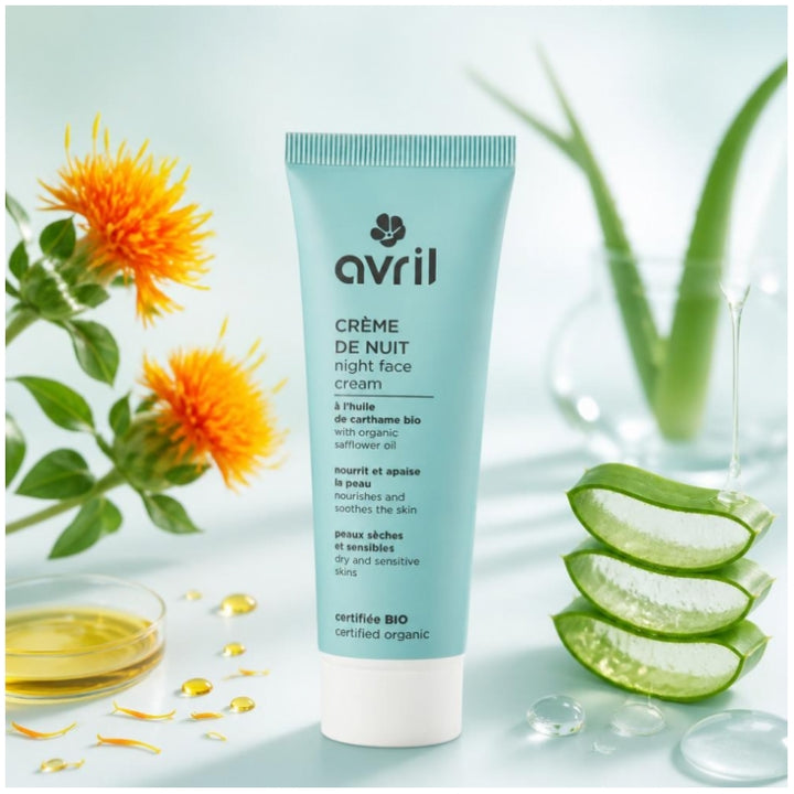 Avril كريم ليلي للوجه بالعصفر العضوي 50ml