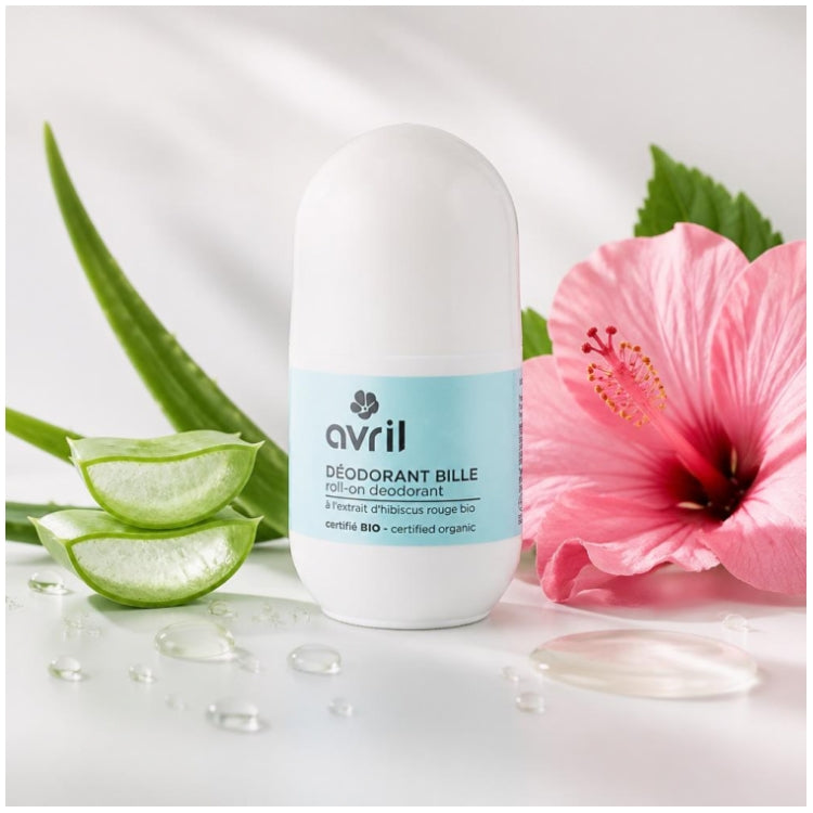 Avril مزيل عرق رول-أون بخلاصة الكركديه الأحمر العضوي 50ml