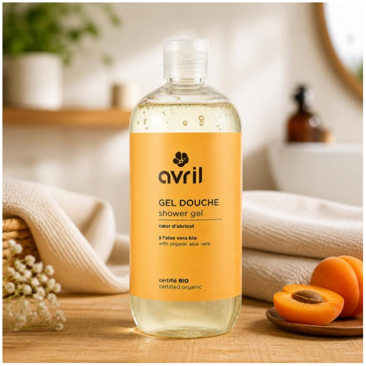 Avril Organic apricot shower gel 500ml (16.90fl oz)