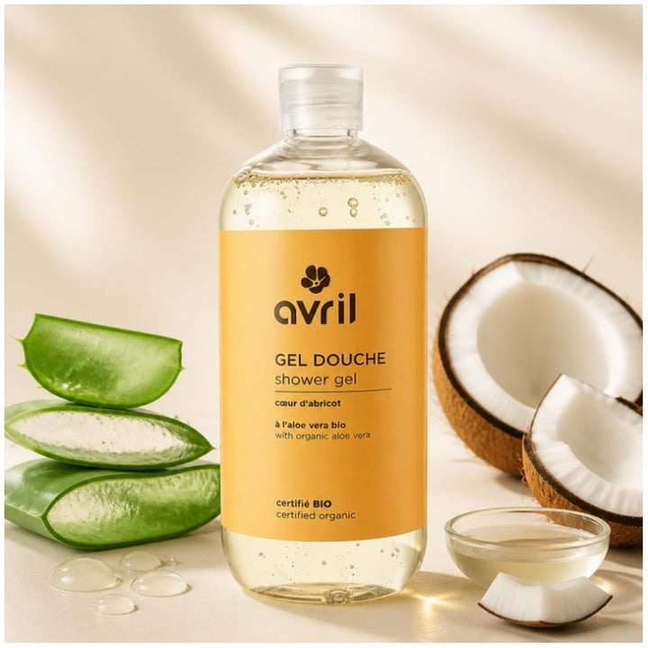 Avril Organic apricot shower gel 500ml (16.90fl oz)