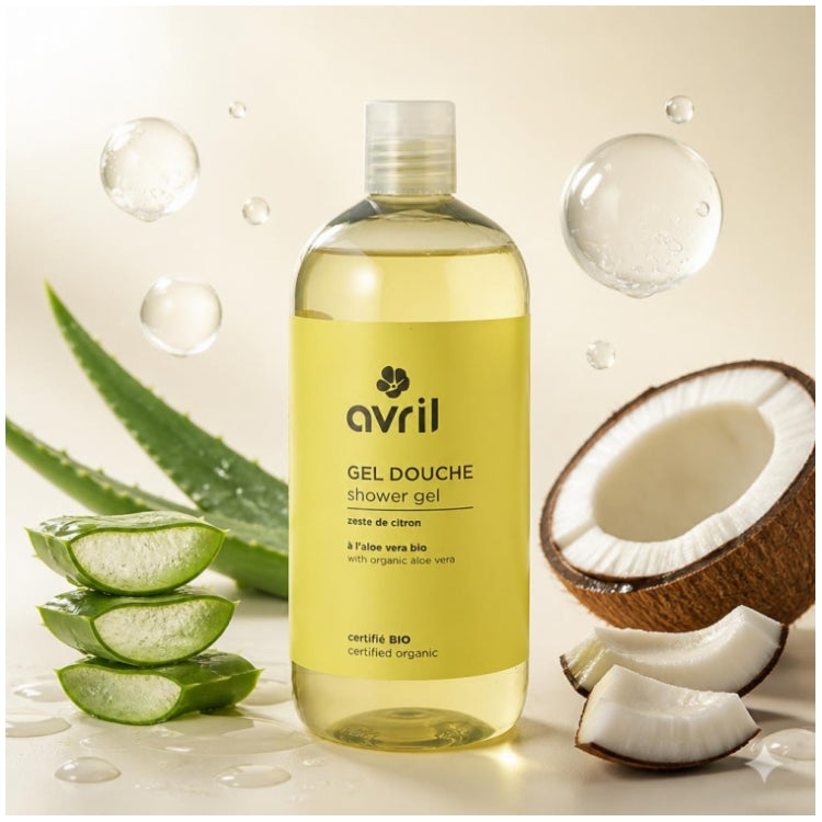 Avril Gel douche bio au zeste de citron 500ml