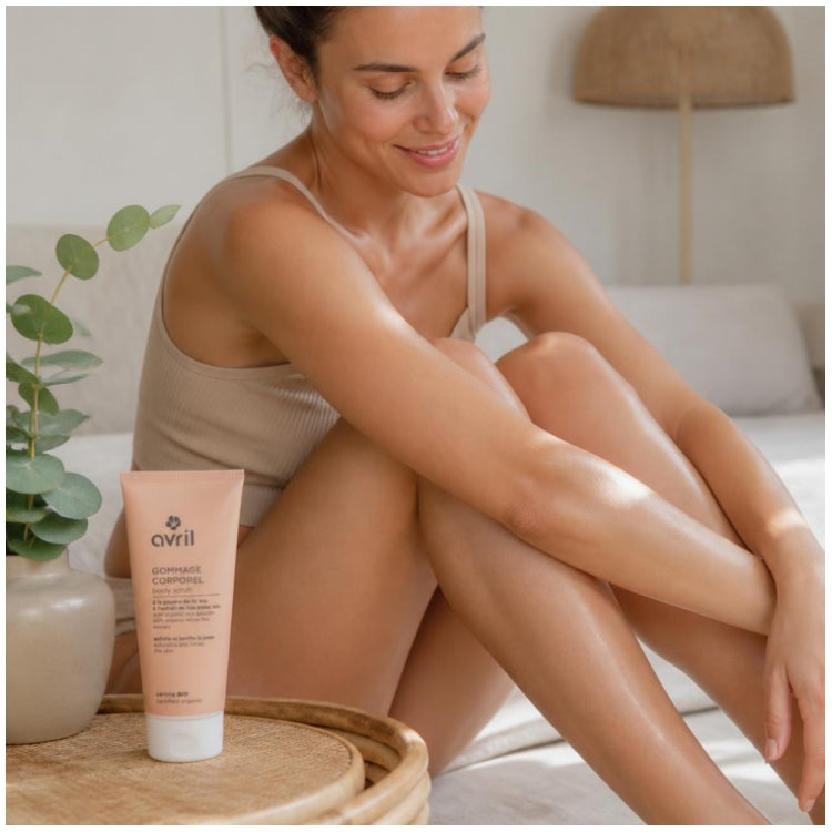 Avril Body Exfoliante corporal con polvo de arroz ecológico y lila blanca ecológica 200ml