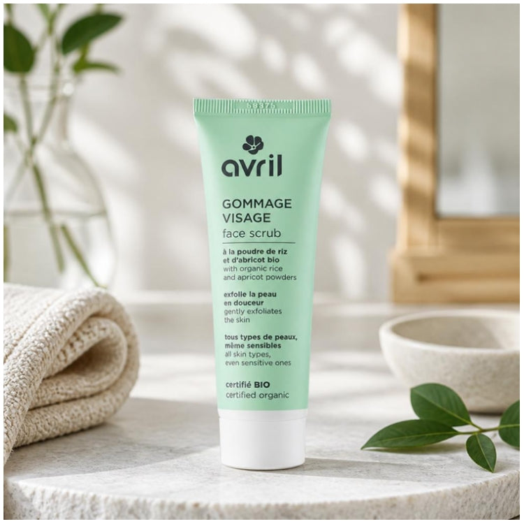 Avril Organic Rice and Apricot Powder Facial Scrub 50ml (1.69fl oz)