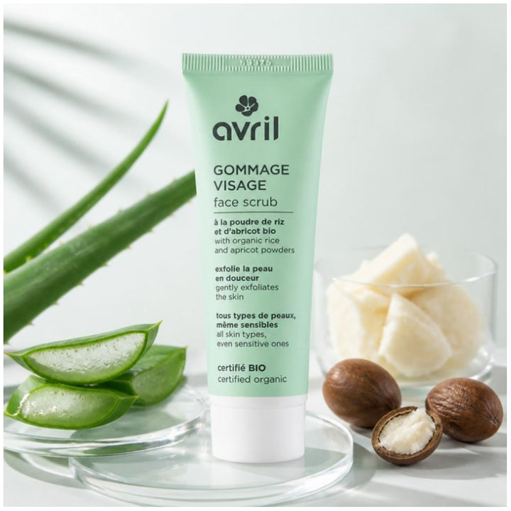 Avril Organic Rice and Apricot Powder Facial Scrub 50ml (1.69fl oz)