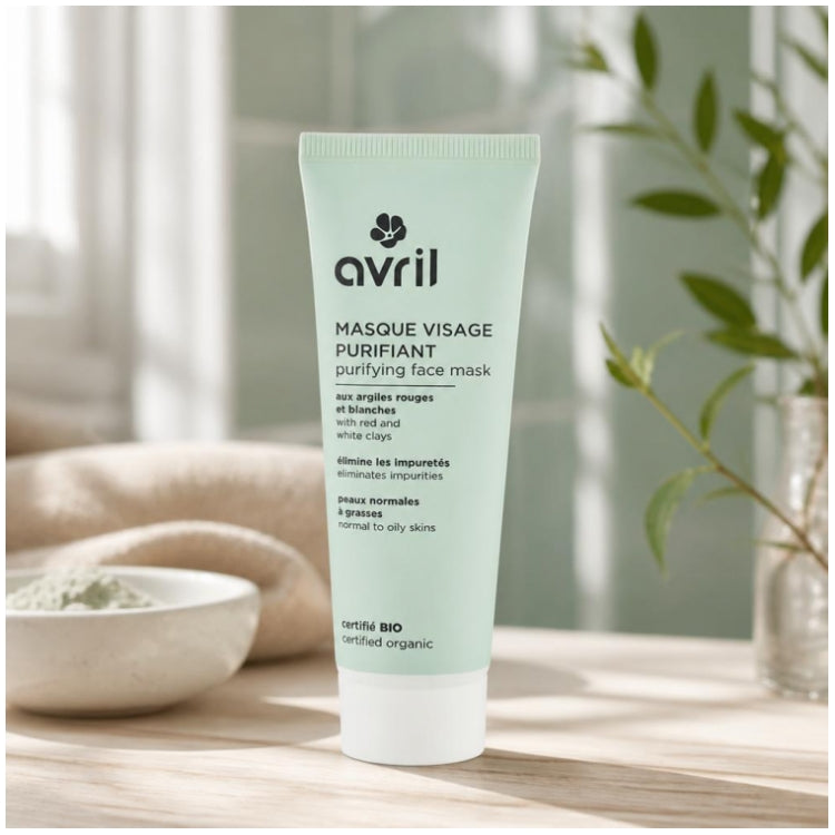 Avril Purifying mask with organic red and white clays Normal to combination skin 50ml (1.69fl oz)