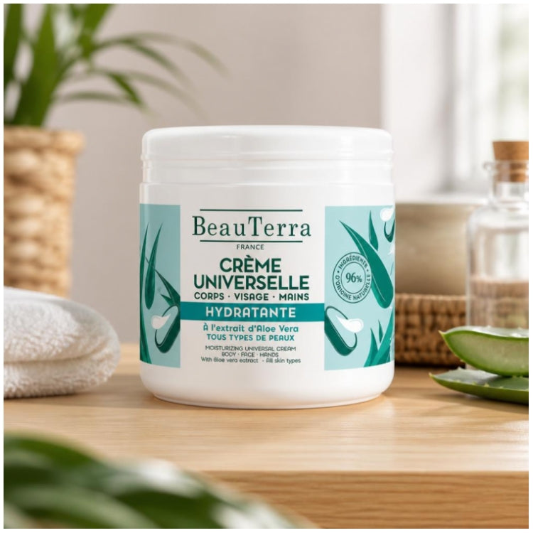Beauterra Universal Crème Hydratante à l’Aloe Vera 400ml