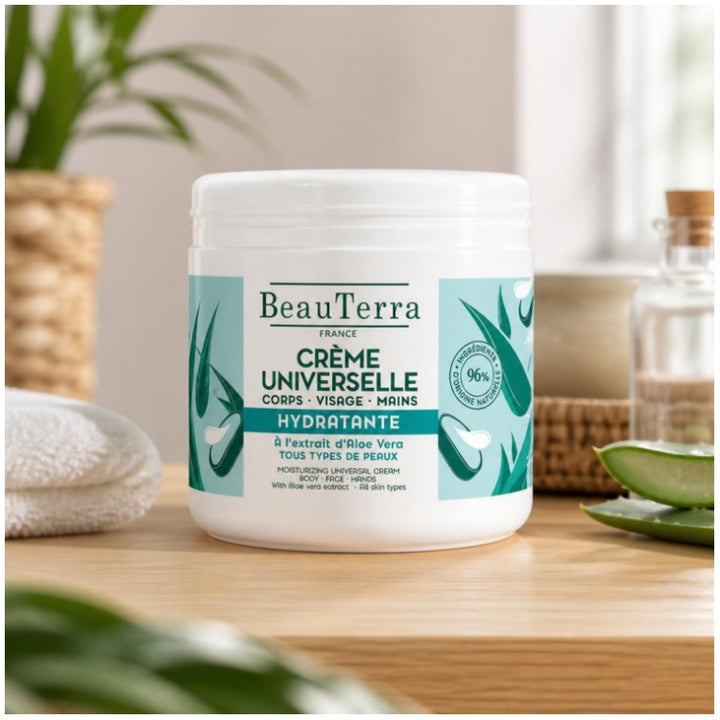 Beauterra Universal Crème Hydratante à l’Aloe Vera 400ml