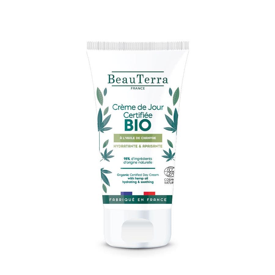 Beauterra Organic Hemp Oil Day Cream with Shea Butter 50ml (1.69fl oz) - FrenchBeautyHub