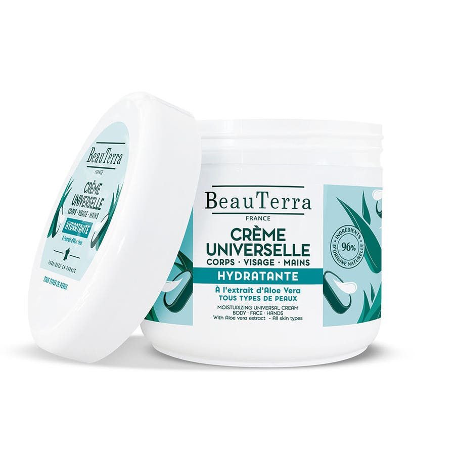 Beauterra Universal Cream Hydrating Aloe Vera 400ml (13.52fl oz) - FrenchBeautyHub