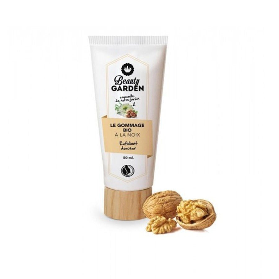 Beauty Garden Organic walnut Scrubs - Gentle exfoliator - Tube 50ml (1.69fl oz) - FrenchBeautyHub