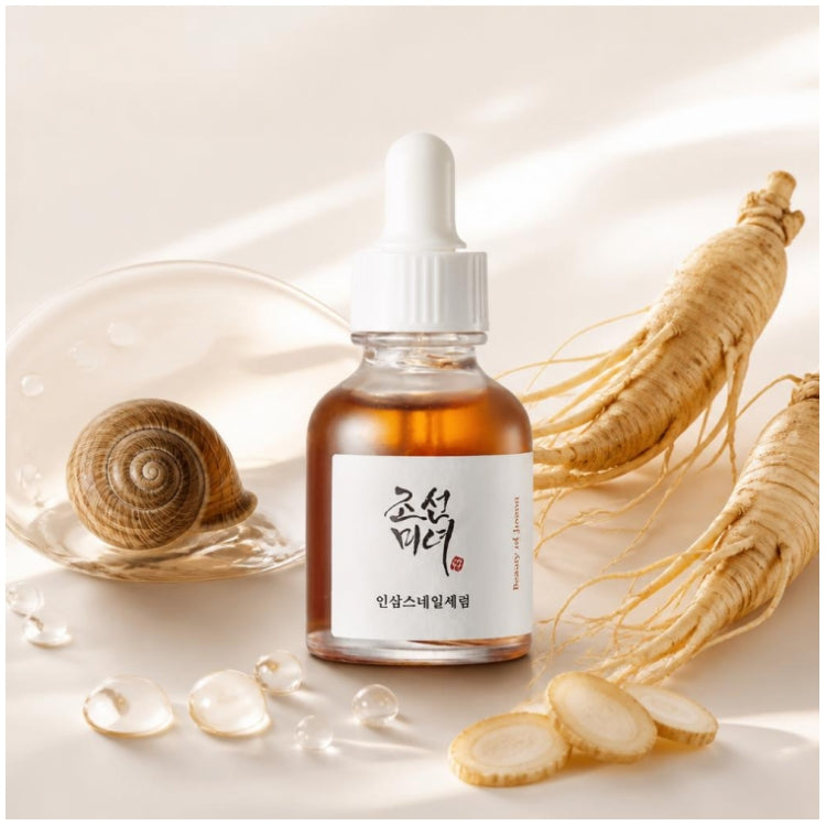 Beauty Of Joseon Ginseng and Snail Mucin Sérum revitalisant 30 ml