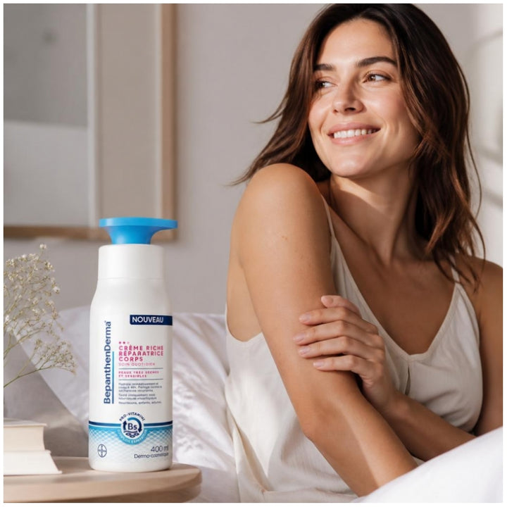 Bepanthen Derma Crème corps réparatrice riche en flacon-pompe Peaux très sèches et sensibles 400ml