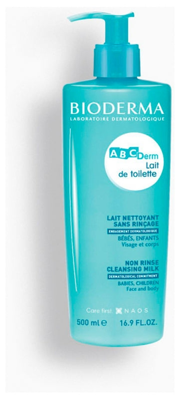 Bioderma Abcderm Reinigungsmilch ohne Abspülen für Gesicht und Körper 500ml