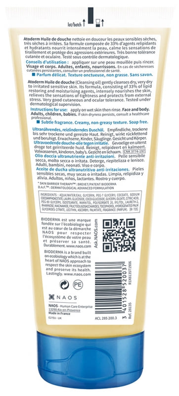 Bioderma Atoderm Huile de Douche Ultra-Nourrissante