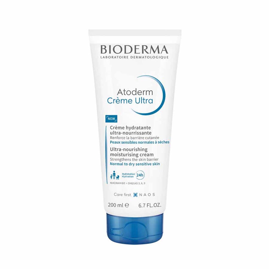 Bioderma Atoderm Ultra - Nourishing Cream Dry to very dry skin 200ml (6.76fl oz) - FrenchBeautyHub