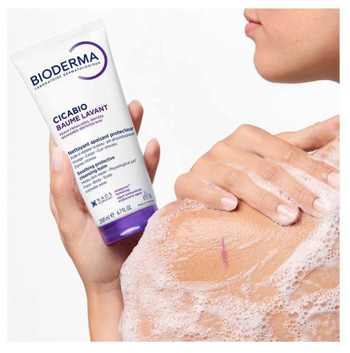 Bioderma Cicabio Balm Soothing Protective Cleanser for Fragile and Irritated Skin 200ml (6.76fl oz)