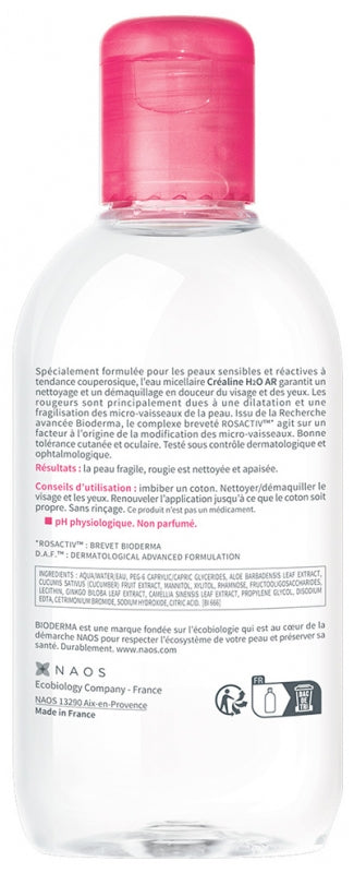 Bioderma Sensibio Solución micelar antirojeces para piel sensible 250ml