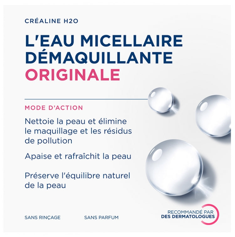 Bioderma Crealine Agua micelar limpiadora para piel sensible 850 ml