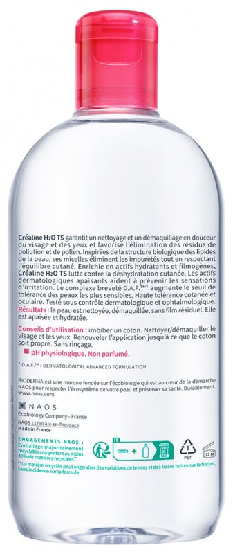 Bioderma Sensibio H2O Eau micellaire pour peaux très sèches et sensibles 500ml