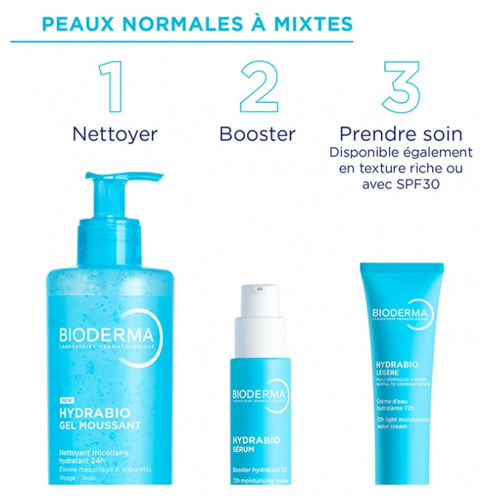 Bioderma Hydrabio Soin Hydratant Texture Légère Peaux Sensibles Normales à Mixtes 40ml (1.35fl oz)