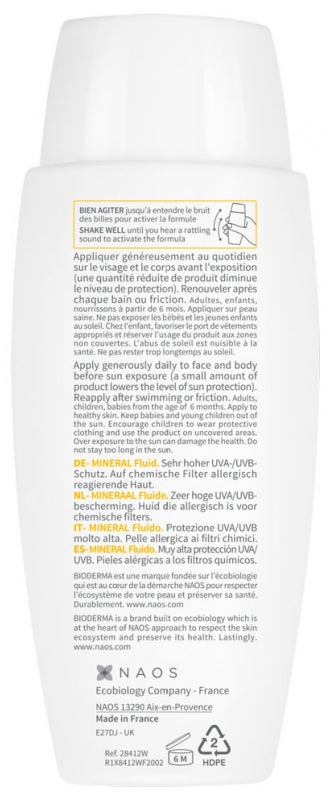 Bioderma Photoderm Mineral Fluide Allergic Skin SPF50+ 75g (2.65oz)