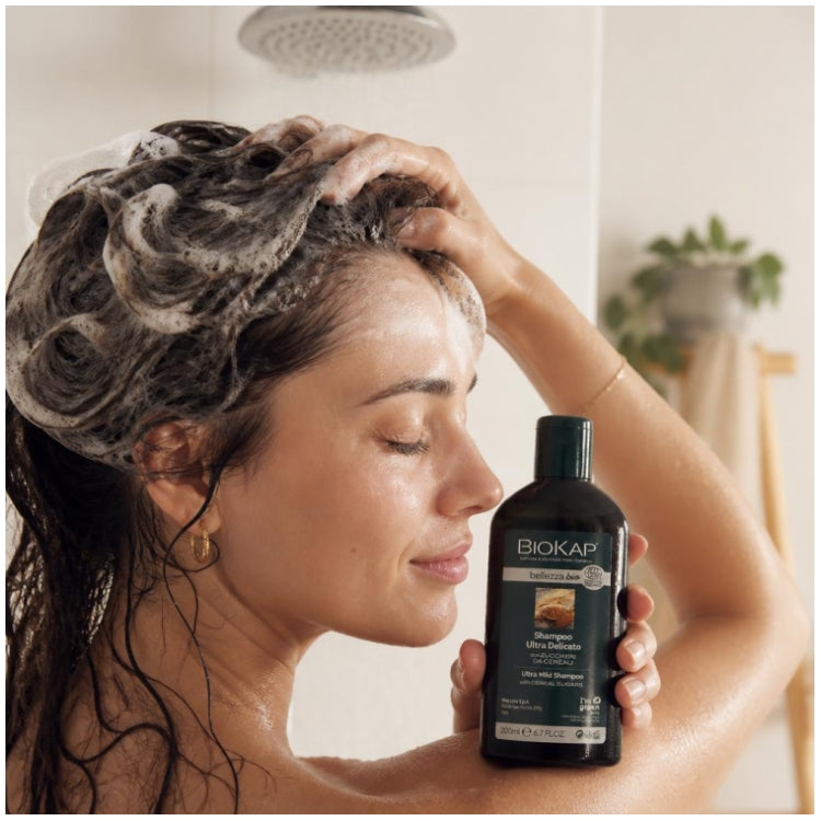 Biokap Belleza Bio Shampooing bio Ultra Délicat Tous types de cheveux 200ml (6.76fl oz)