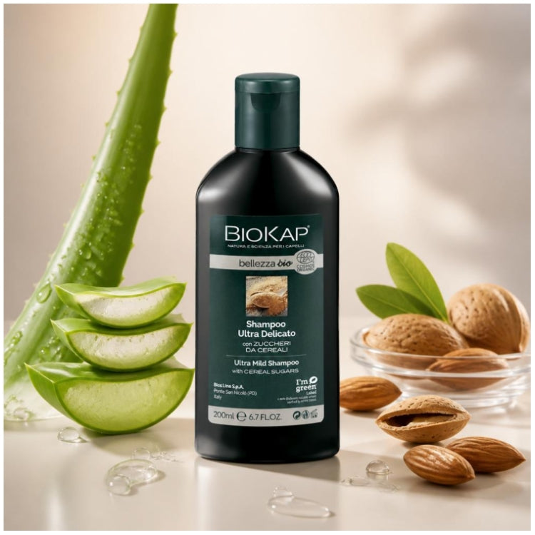 Biokap Belleza Bio Shampooing bio Ultra Délicat Tous types de cheveux 200ml (6.76fl oz)