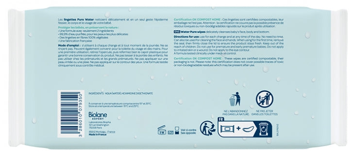 Biolane Expert Lenços umedecidos com água pura 60