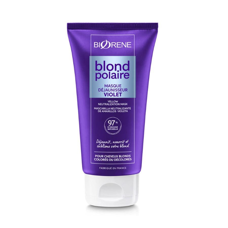 Biorene Polar Blond Dejaunizing Mask Violet Blonde hair, Coloured hair, Bleached hair 150ml (5.07fl oz) - FrenchBeautyHub