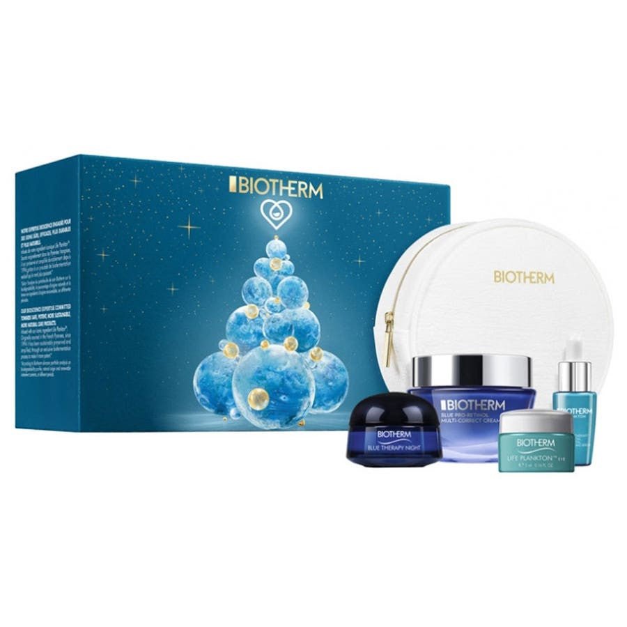 Biotherm Blue Therapy Set with Anti - Aging Cream, Serum, and Night Repair Cream - FrenchBeautyHub