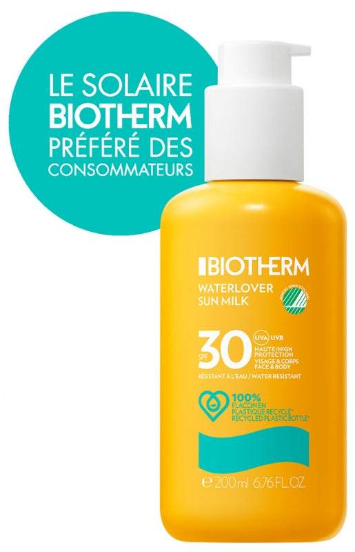 Biotherm Waterlover Sun Milk SPF30 for Face and Body 200ml (6.76fl oz)