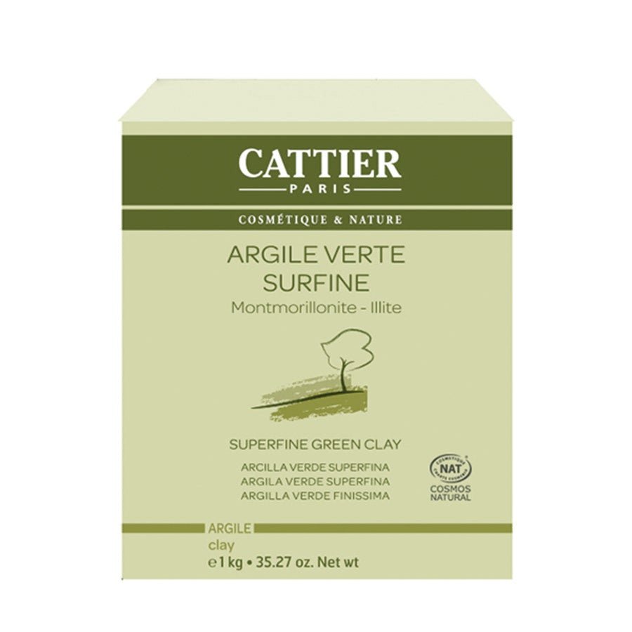 Cattier Clay Superfine Green Clay 1kg (35.27 oz) - FrenchBeautyHub