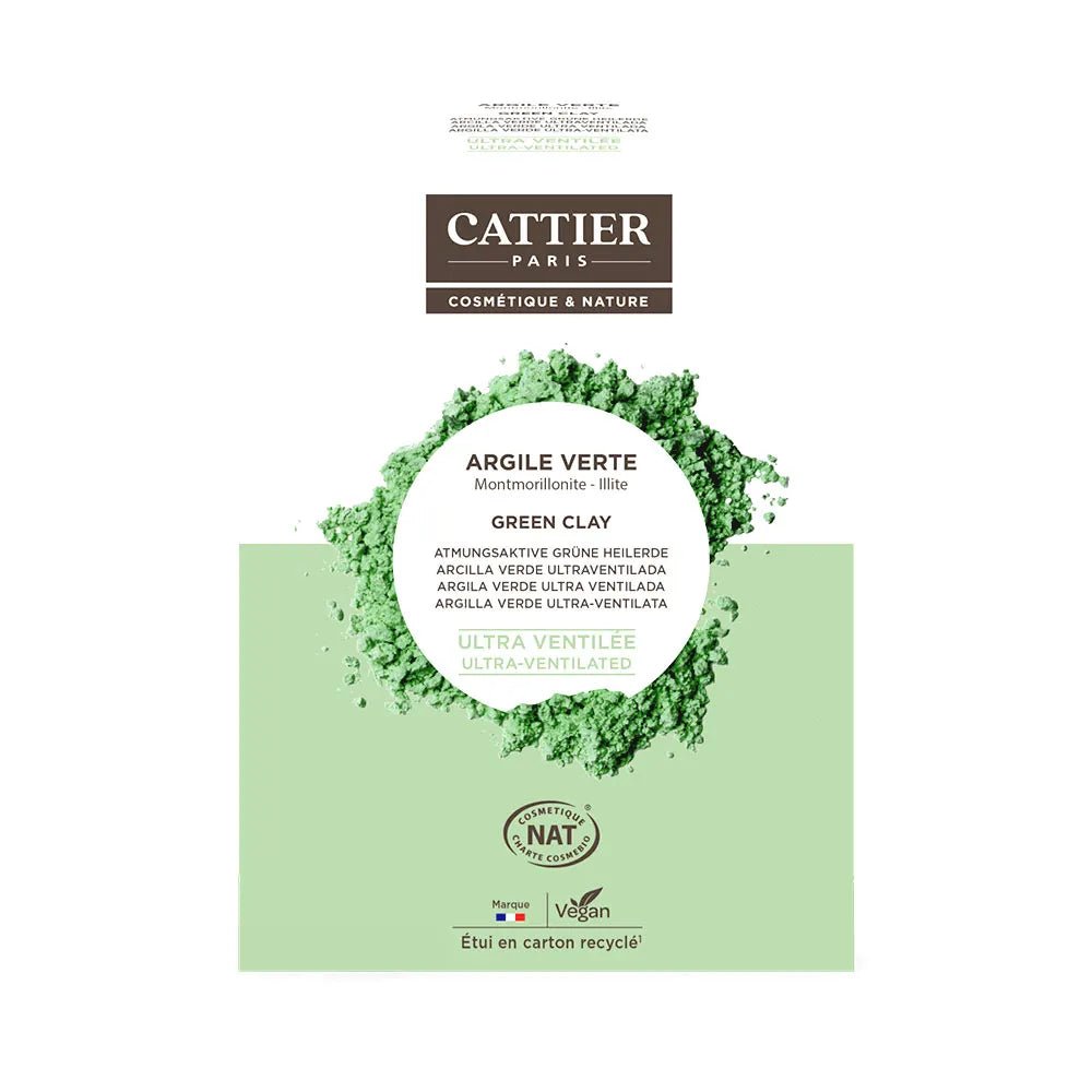 Cattier Clay Ultra Ventilated Green Clay 250g (8.81 oz) - FrenchBeautyHub