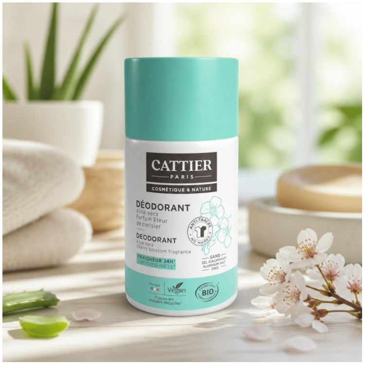 Cattier مزيل عرق رول-أون عضوي بالصبار والميرمية لمدة 24 ساعة 50ml