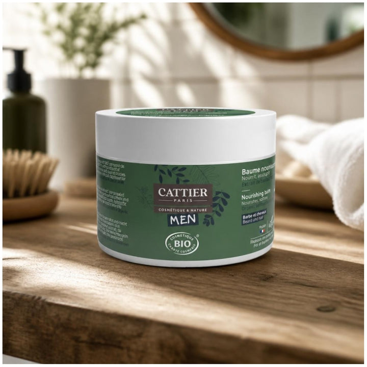 Cattier Man Bálsamo nutritivo orgánico para barba y cabello 90g