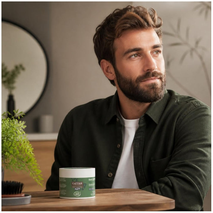 Cattier Man Bálsamo nutritivo orgánico para barba y cabello 90g