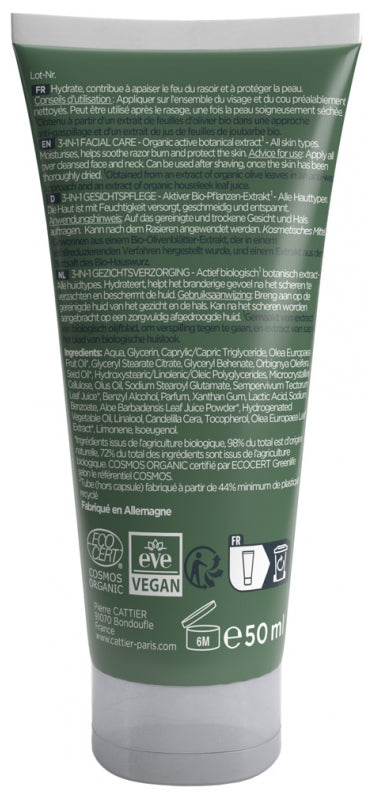 Cattier Man 3 in 1 Bioes Facial treatments All skin types 50ml (1.69fl oz)
