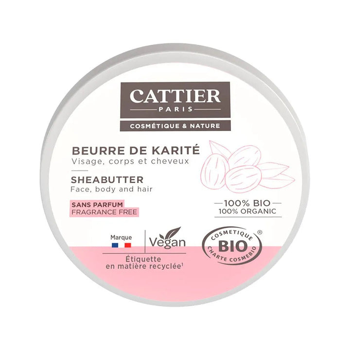 Cattier Organic Shea Butter 100 % Natural Face Body And Hair 100g (3.52 oz) - FrenchBeautyHub
