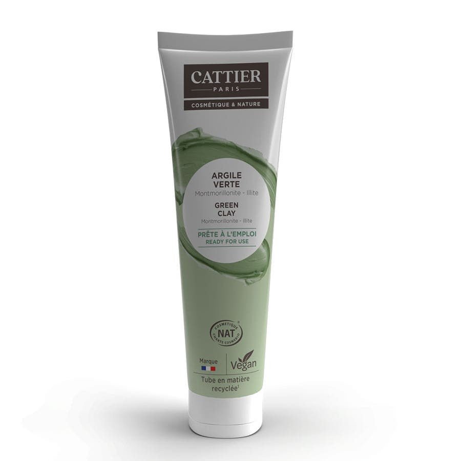 Cattier Ready For Use Green Clay for Combination to Oily Skin 400g (14.10 oz) - FrenchBeautyHub